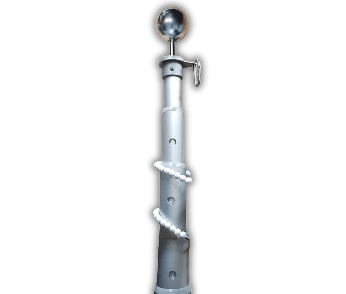 FlyinGlory Heavy Duty Telescoping Flagpole | 10 Gauge - 7005-T8 Aluminum | Strongest Available