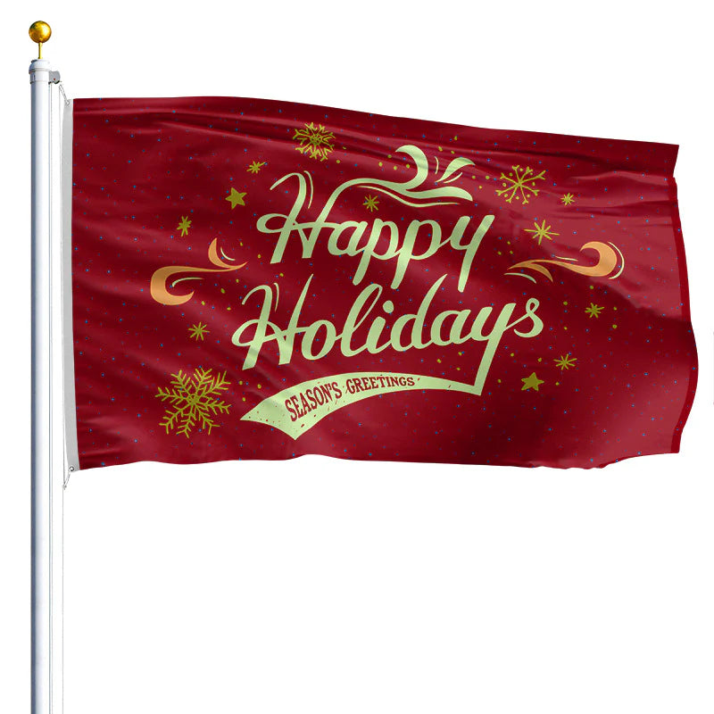 Christmas: Seasons Greetings Flag | Nylon 3' x 5'