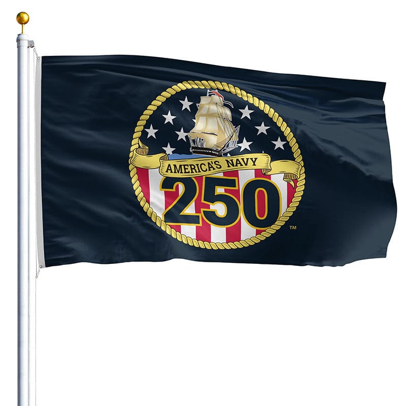 U.S. Navy 250 Flag – Official 250th Anniversary Edition (Made in USA)
