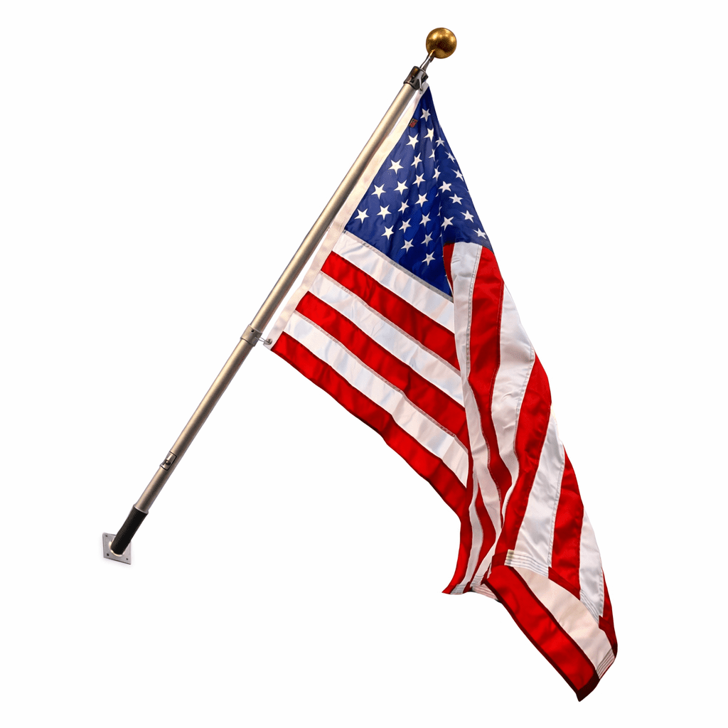 Liberty Wall Mount Flagpole Kit | Heavy Duty | Made in USA - Liberty Flagpoles - Wall Mount Flagpole