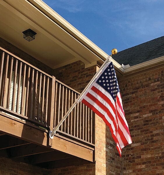 Professional Grade Wall Flag Pole | Outrigger or Vertical