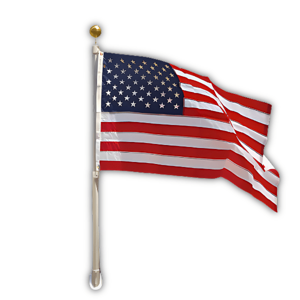 Professional Grade Wall Flag Pole | Outrigger or Vertical