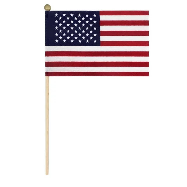 Poly Cotton US Mini Flags | American Made | Bundles of 25