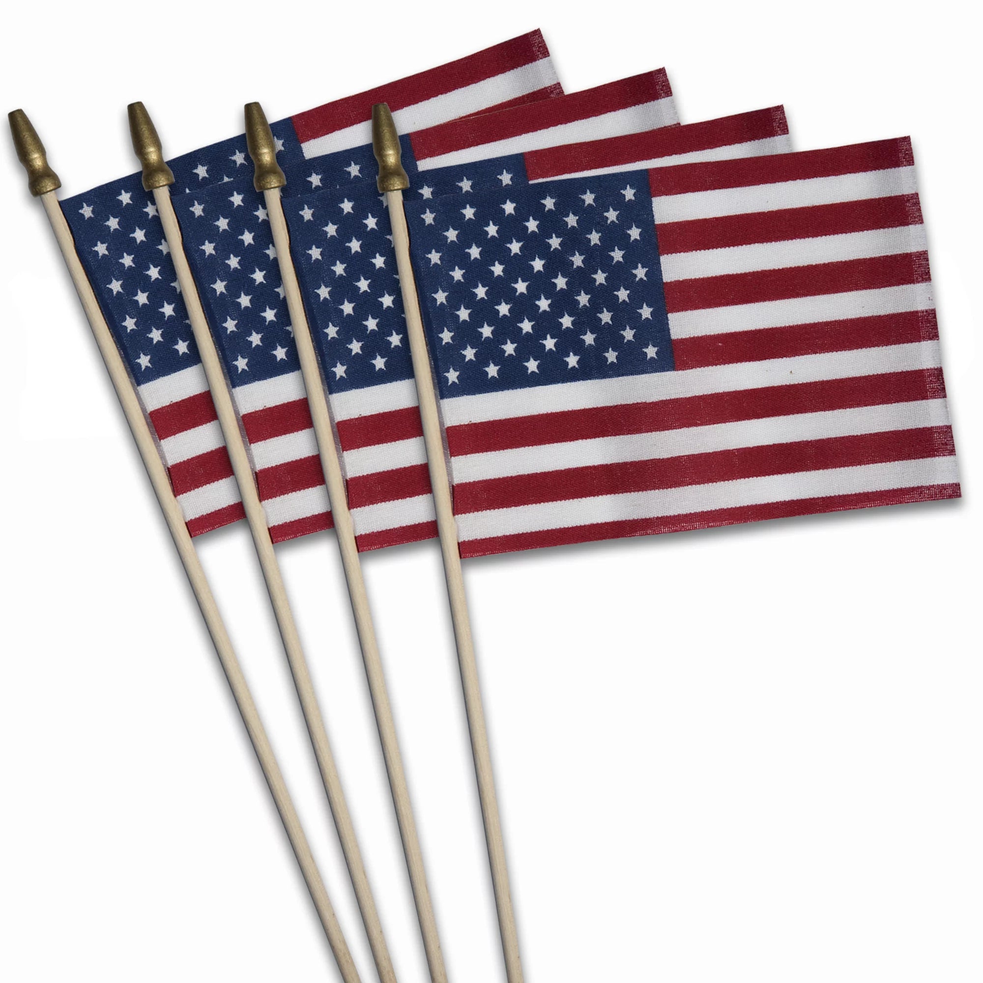 Poly Cotton US Mini Flags | American Made | Bundles of 25