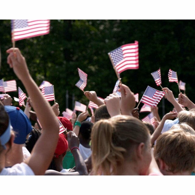 Poly Cotton US Mini Flags | American Made | Bundles of 25
