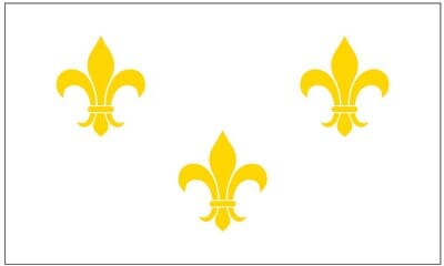 Fleur-De-Lis (White-3) Flag | 3' x 5' Nylon