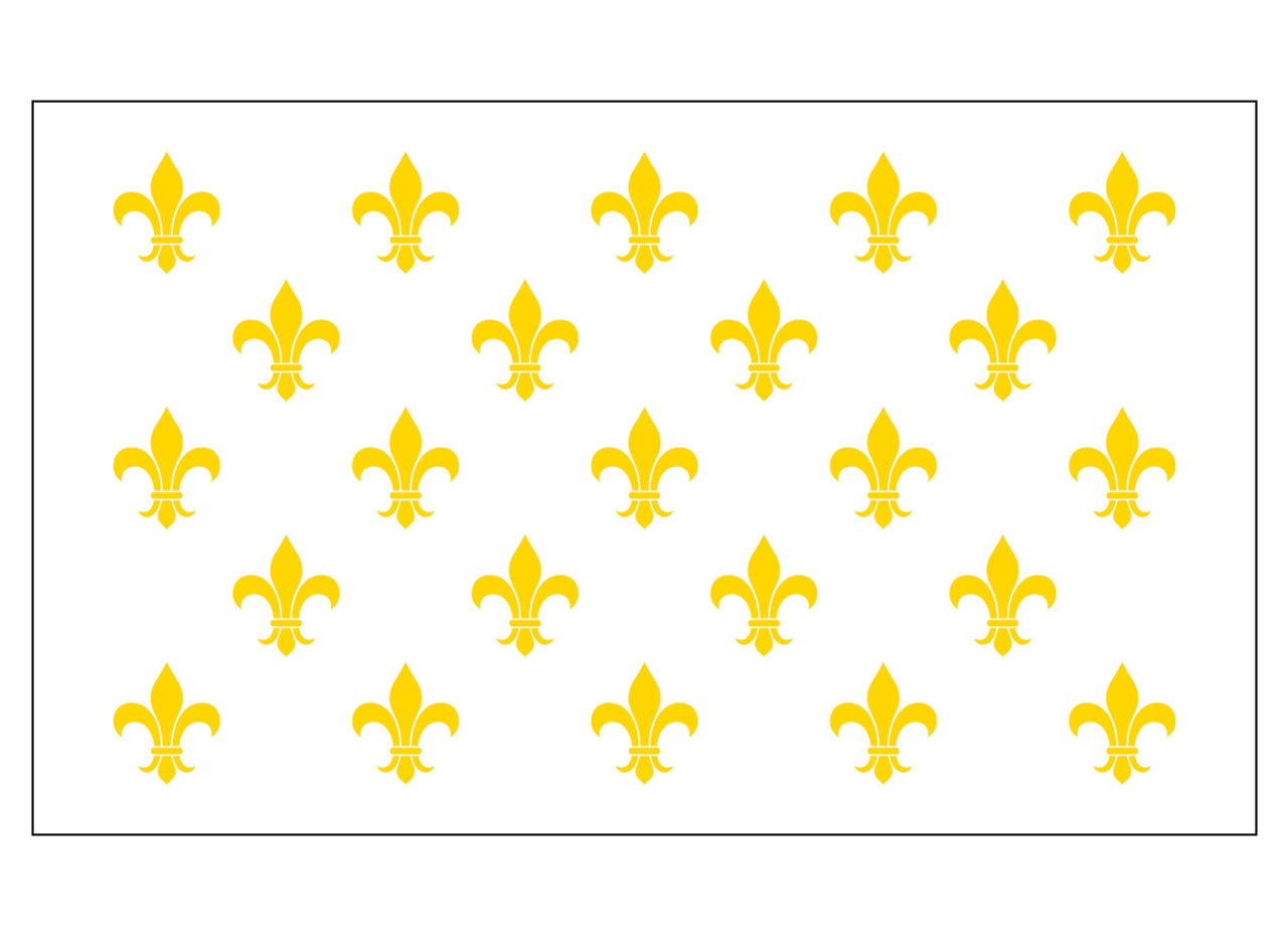 Fleur-De-Lis (White-23) Flag | 3' x 5' Nylon