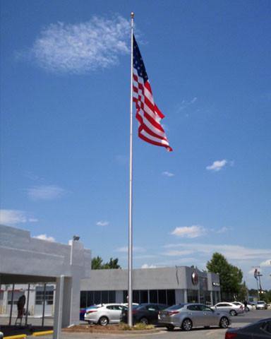 50ft Aluminum Flagpole - Internal Halyard - Commercial Grade-Commercial Flagpole-Liberty Flagpoles