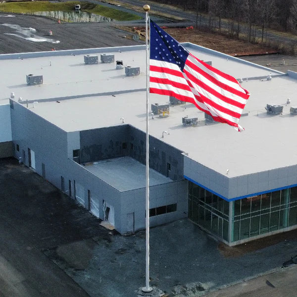 70ft Aluminum Flagpole - External Halyard - Commercial Grade