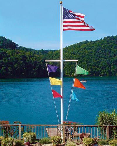30ft Nautical Aluminum Flagpole-Nautical Flagpole-Liberty Flagpoles