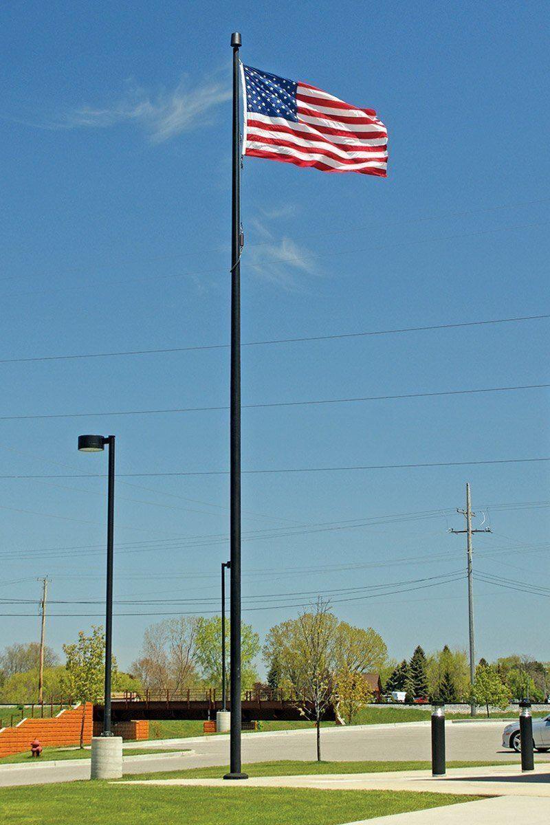 Residential Series (15'-35') One-Piece Aluminum Tapered Flagpole-Residential Flagpole, part of Liberty Flag Poles collection of flag poles for houses
