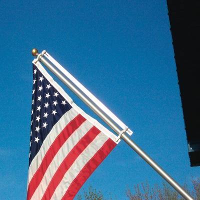 Professional Grade Wall Flag Pole-Wall Mount, part of Liberty Flag Poles collection of flag poles for houses