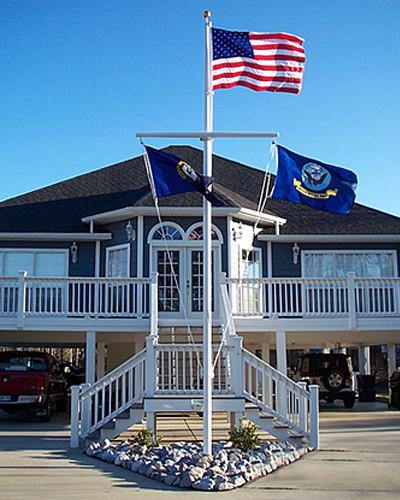 25ft Nautical Aluminum Flagpole-Nautical Flagpole-Liberty Flagpoles