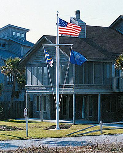 40ft Nautical Aluminum Flagpole-Nautical Flagpole-Liberty Flagpoles