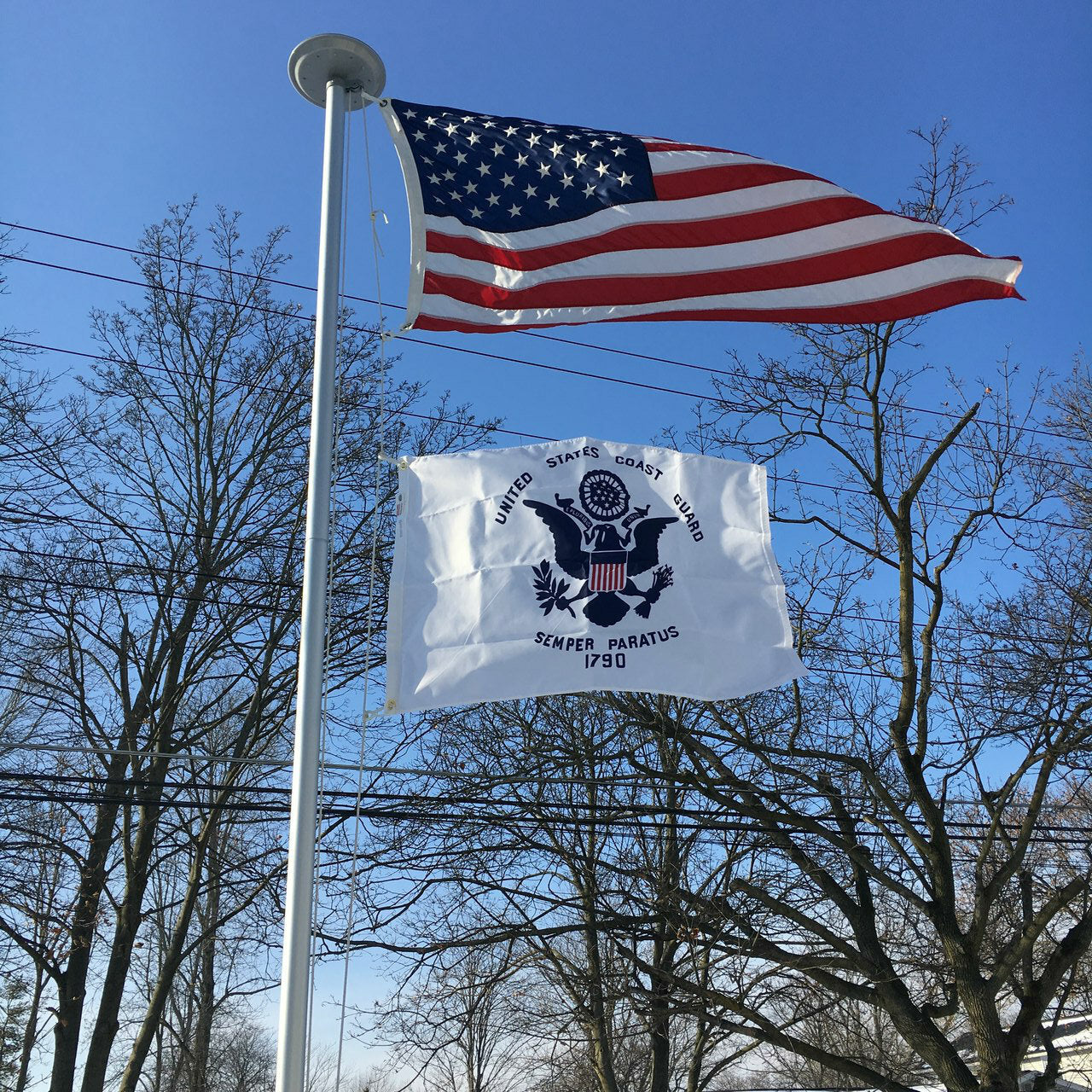 Coast Guard Flag | Nylon & Poly-Max Options-Military Flags-Liberty Flagpoles