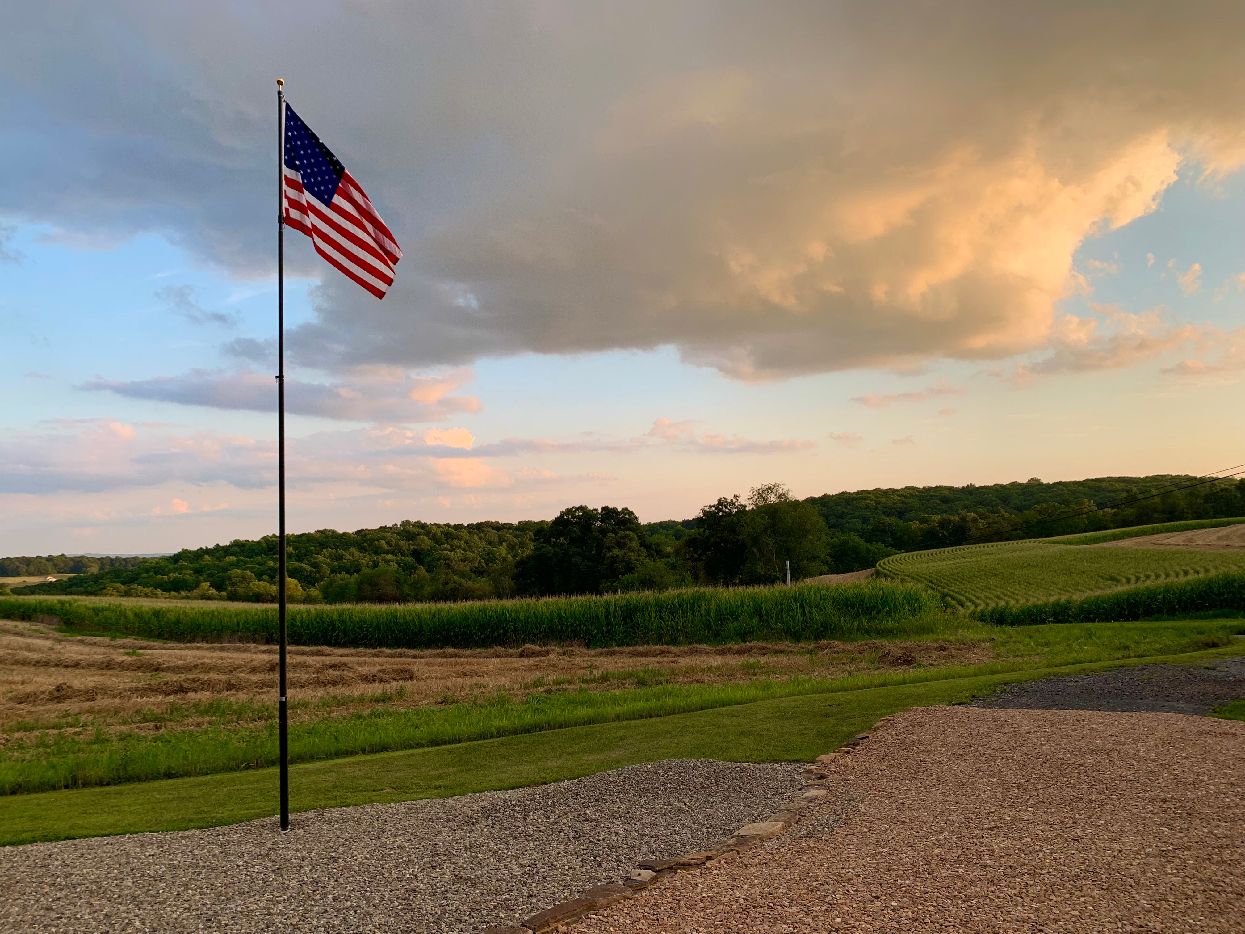 Heavy Duty Telescoping Flagpole, part of Liberty Flag Poles collection of flag poles for houses