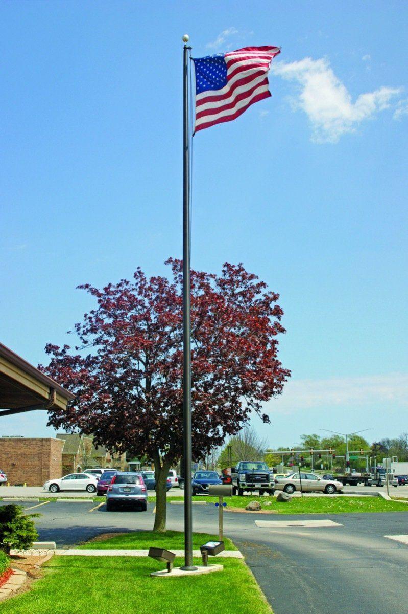 Residential Series (15'-35') One-Piece Aluminum Tapered Flagpole-Residential Flagpole, part of Liberty Flag Poles collection of flag poles for houses