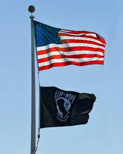 Deluxe Internal Halyard Multi-Flag Arrangement | Fly 2 Flags With Internal Halyard--Liberty Flagpoles