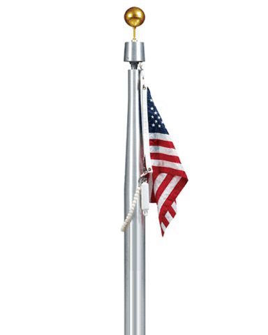 20ft Aluminum Flagpole - Internal Halyard - Commercial Grade