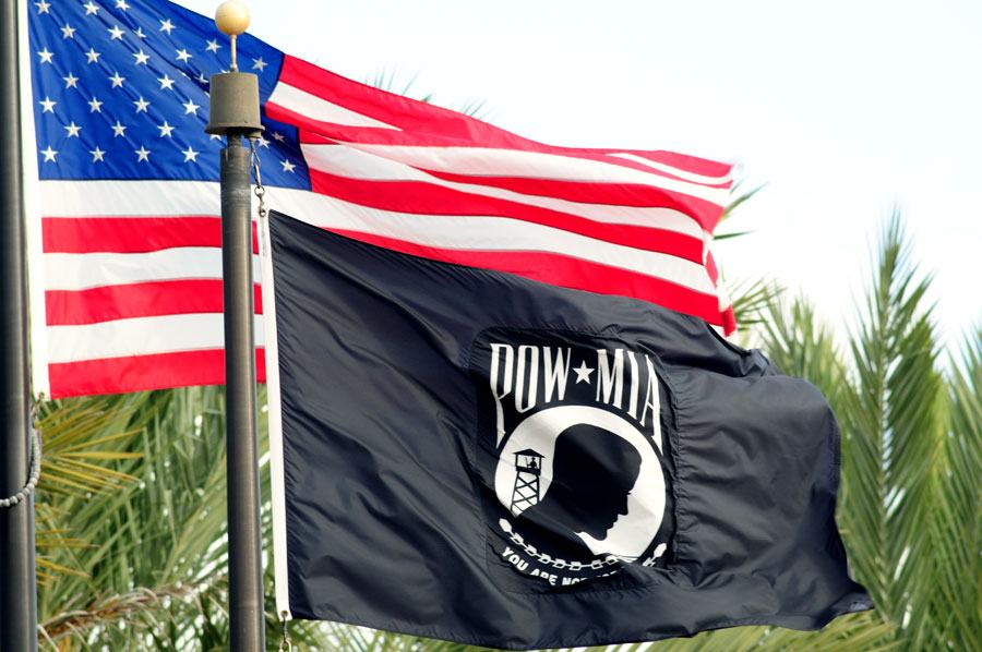 POW/MIA Flag | Available in Nylon or Poly-Max-Military Flags-Liberty Flagpoles