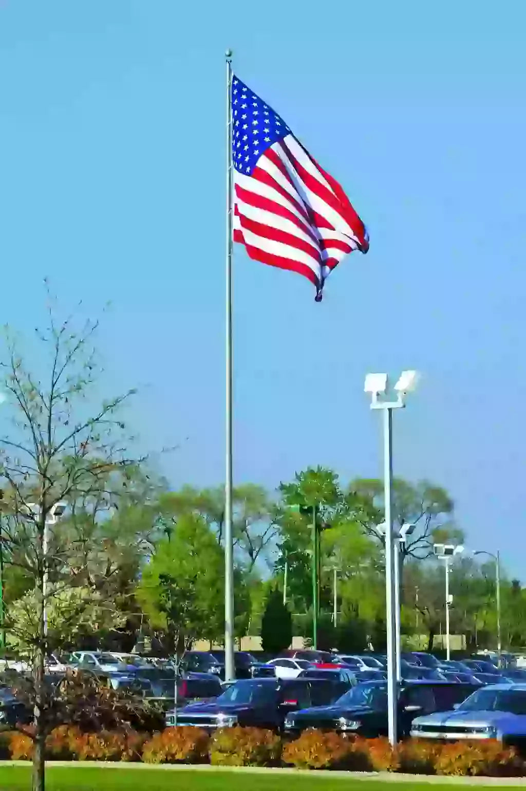 Residential Series (15'-35') One-Piece Aluminum Tapered Flagpole, part of Liberty Flag Poles collection of flag poles for houses