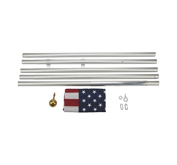 20ft Admiral | Aluminum Flagpole Kit | Sectional Flagpole