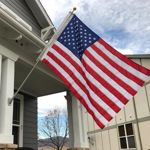 Professional Grade Wall Flag Pole-Wall Mount, part of Liberty Flag Poles collection of flag poles for houses